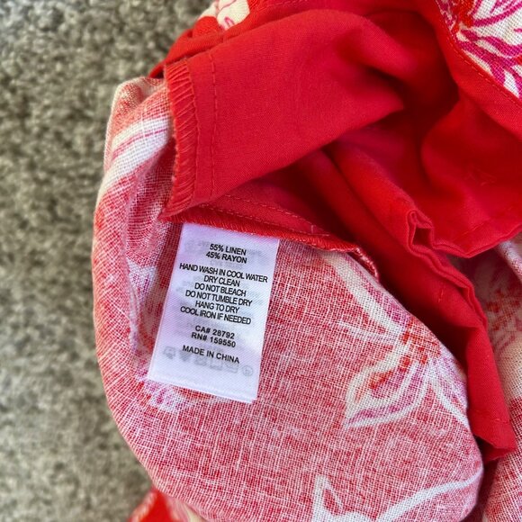 Maison D' Amelie Womens Sz M BeadedFloral Linen Blend Cropped Wide Leg Pant - Picture 10 of 11